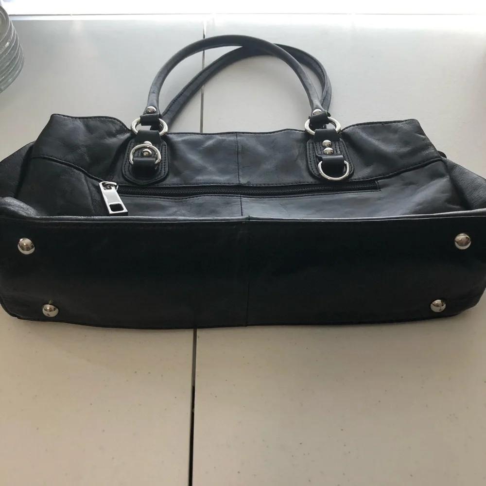 Pella Studio Leather Handbag, double handles
